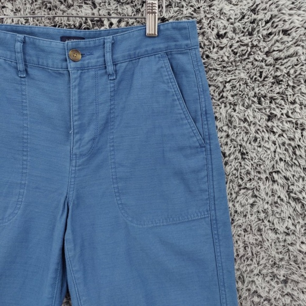 J.Crew Cotton Camp Pants Womens Coastal Slim Chino SZ 4 Blue Resort Travel Beach - Picture 9 of 16